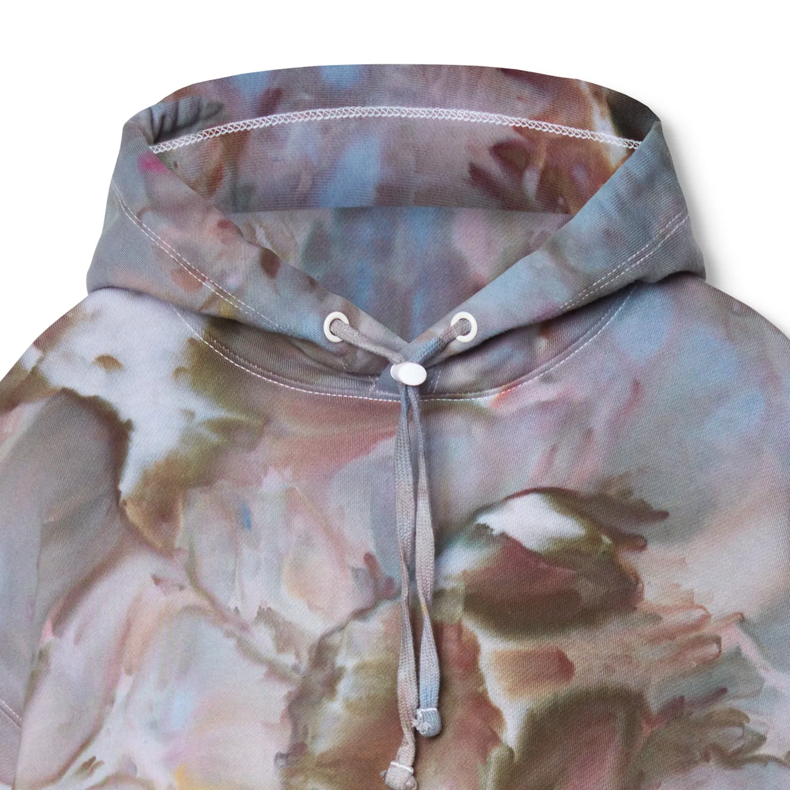 0500. Lightweight Hoodie - Jade Blossom Tie Dye