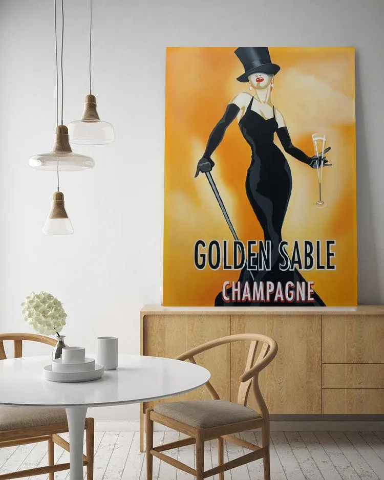 100% handmade Vintage Poster - GOLDEN SABLE 36x48Inch (90x120cm)