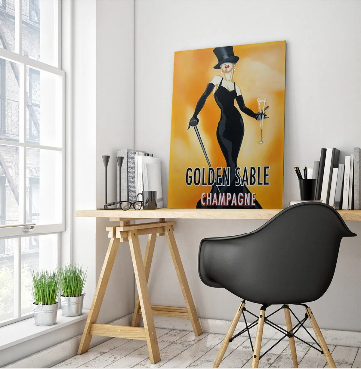 100% handmade Vintage Poster - GOLDEN SABLE 36x48Inch (90x120cm)