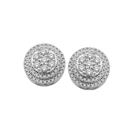 10K White Gold 1/2 Ct.Tw.Diamond Fashion Earrings