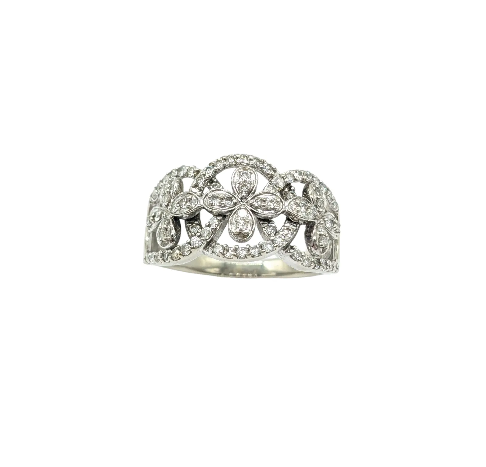 1/2 Carat Diamond Scroll Ring