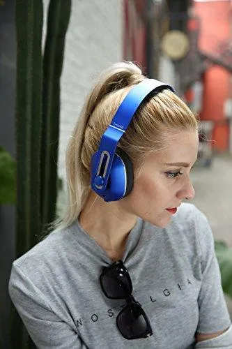 1More Mk802-Bl Bluetooth Wireless Over-Ear Headphones With Microphone/Remote For Apple Ios &