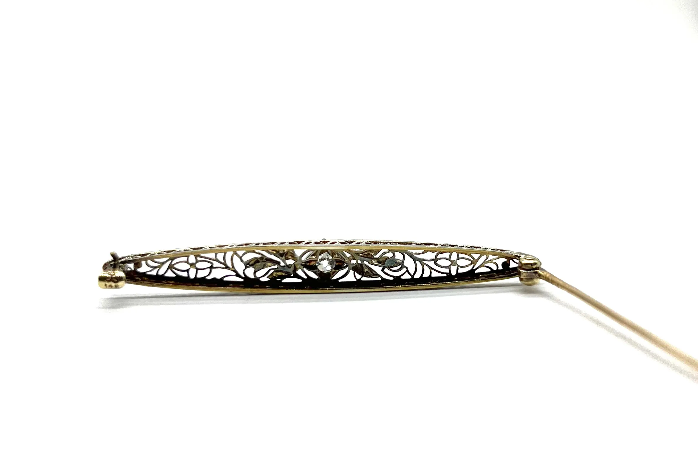 Antique Diamond Filagree Brooch