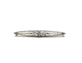 Antique Diamond Filagree Brooch