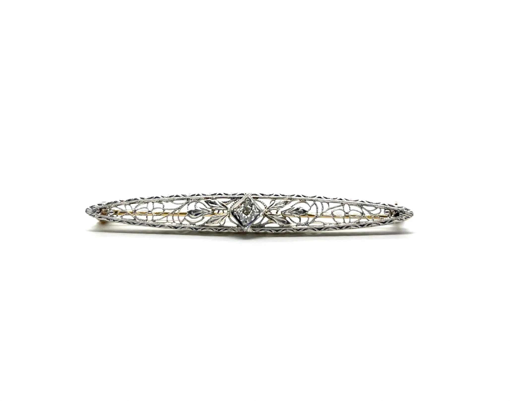 Antique Diamond Filagree Brooch