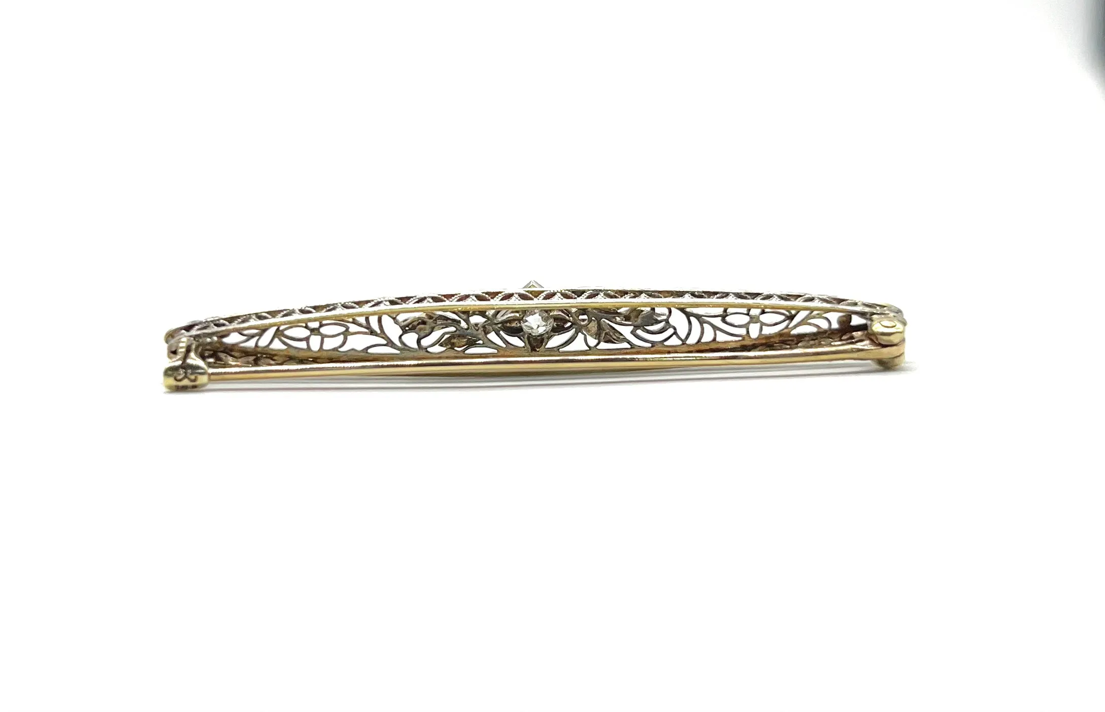 Antique Diamond Filagree Brooch