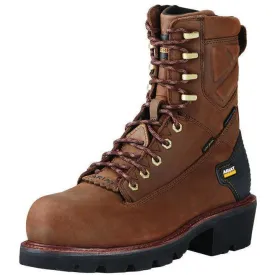 Ariat Men's Powerline 8" Comp Toe WP 400g Logger Work Boot - Brown - 10018567