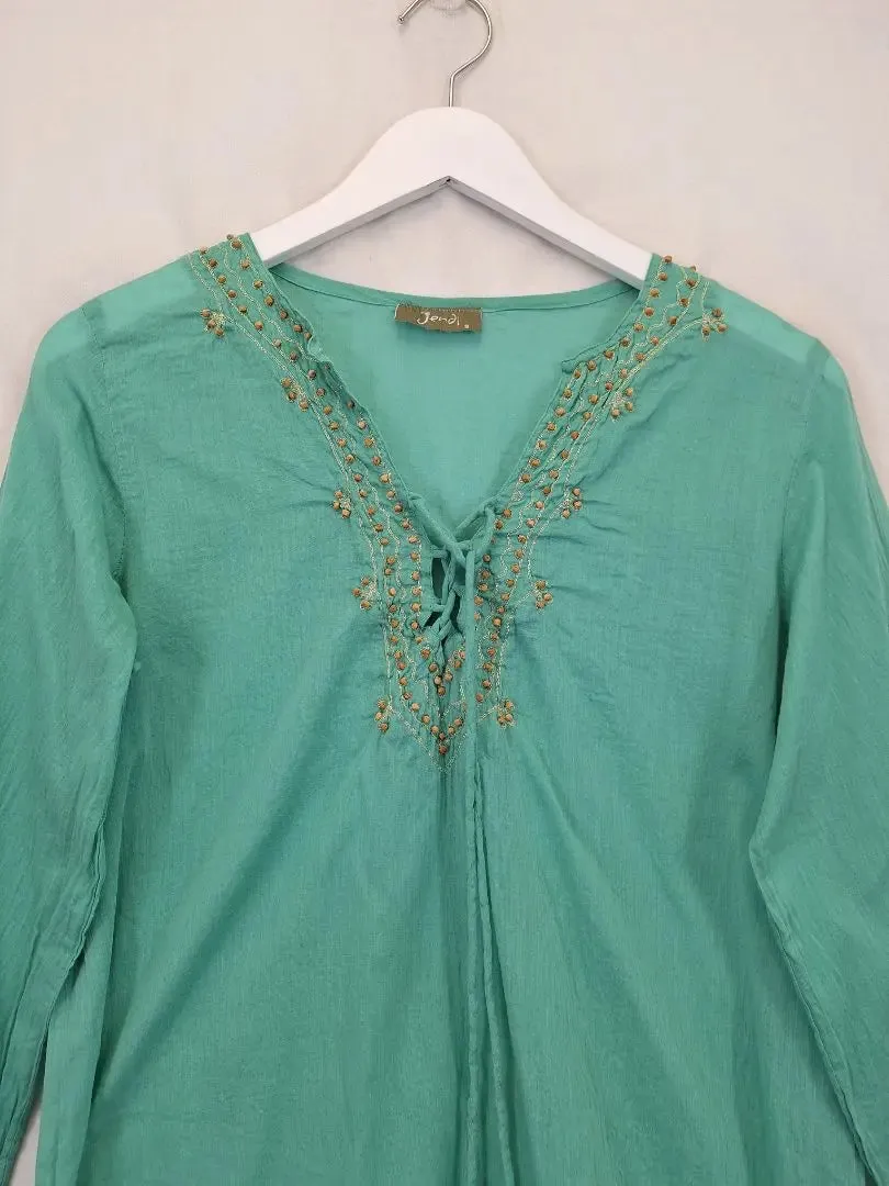 Assorted Brands Lightweight Embellished Tunic Top Size S