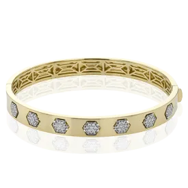 BANGLE IN 18K GOLD WITH DIAMONDS