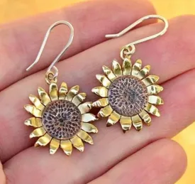 Beautiful Yellow Sunflower Earrings