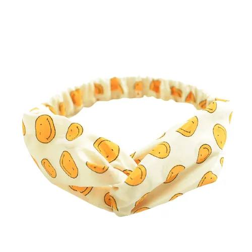 Beige Smiley Headband "Juno"