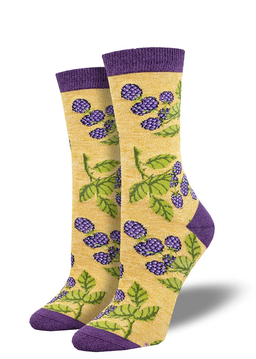 Blackberries Women's Bamboo Socks