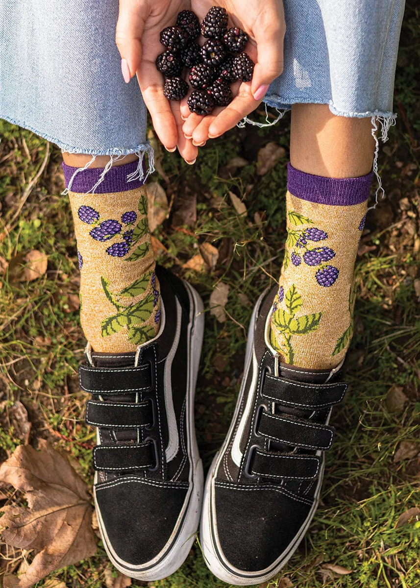 Blackberries Women's Bamboo Socks