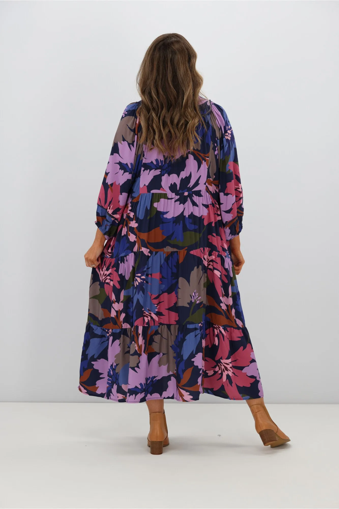 Boho Australia Freddie Dress Navy Floral