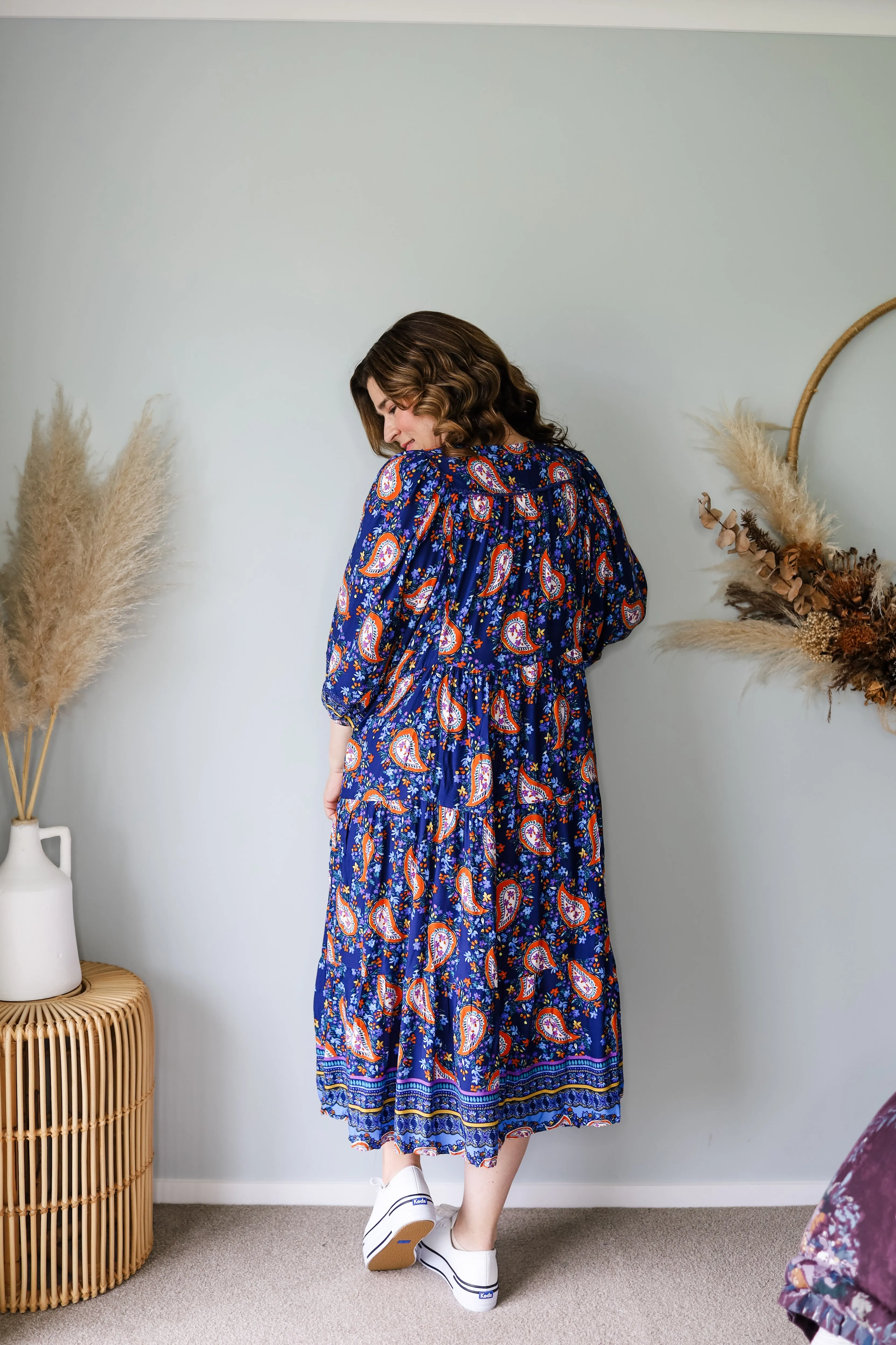 Boho Australia Stuart Dress Navy Floral