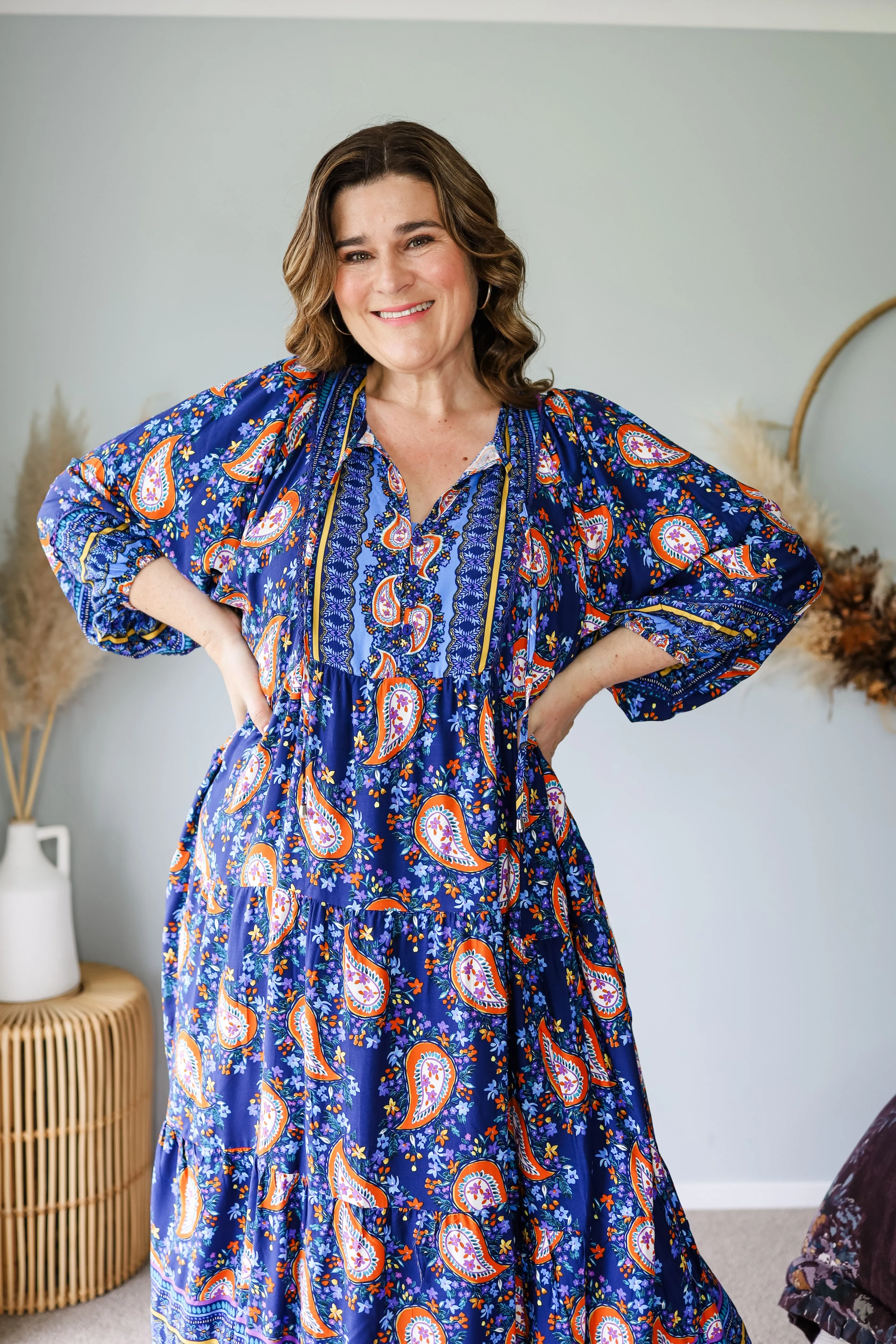 Boho Australia Stuart Dress Navy Floral