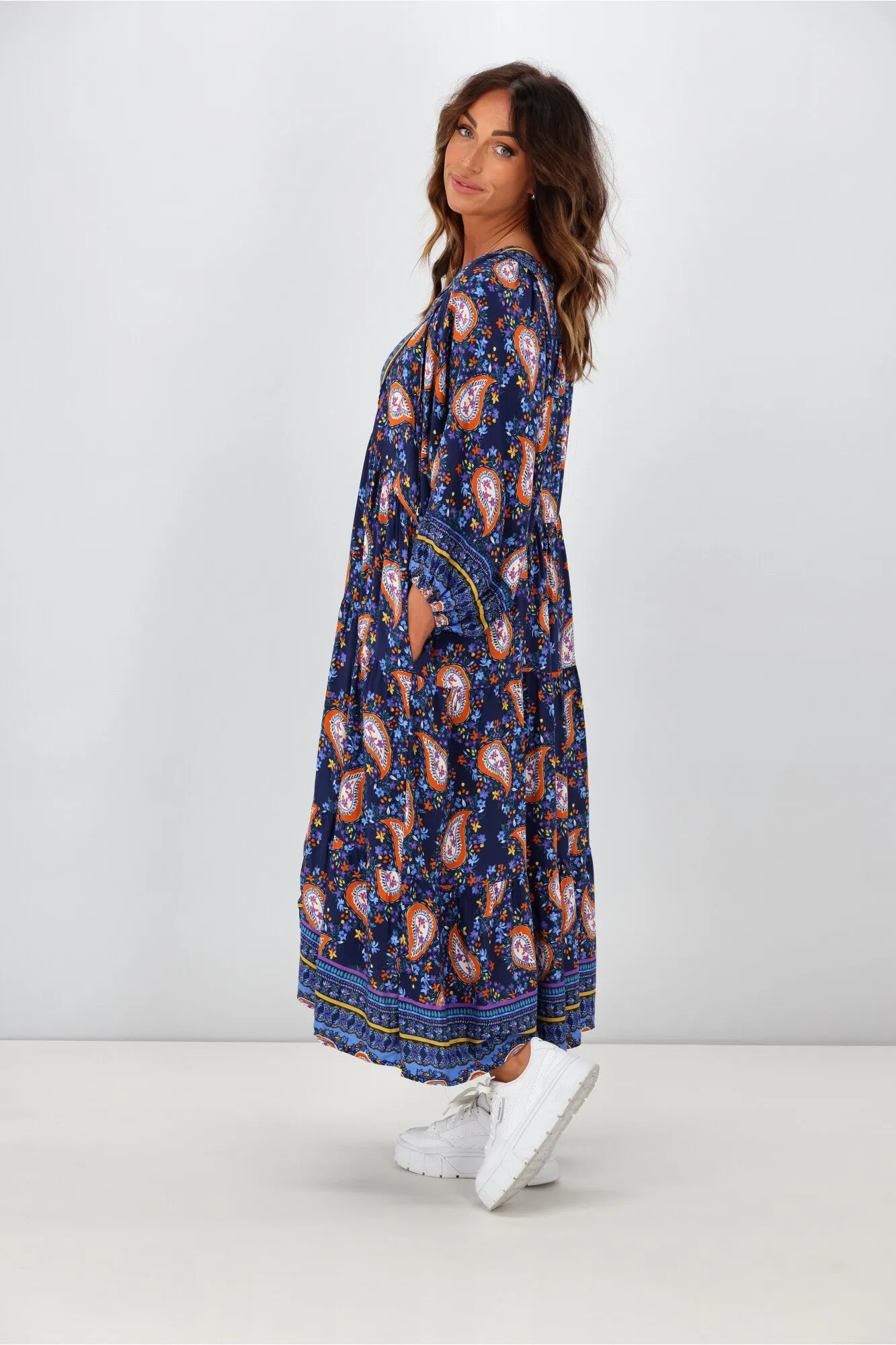 Boho Australia Stuart Dress Navy Floral