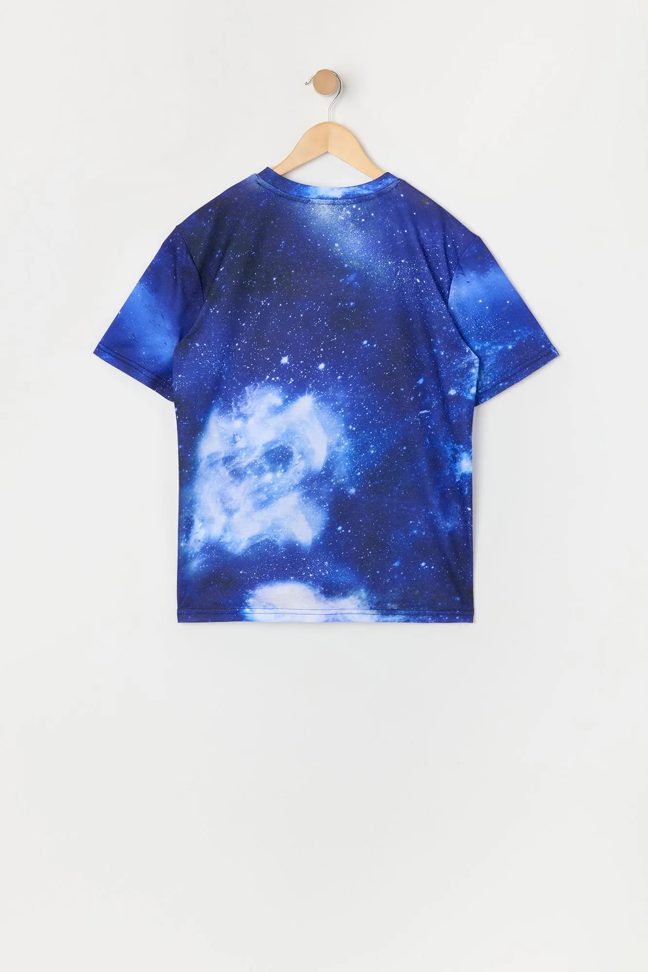 Boys Galaxy Print NASA Patch T-Shirt