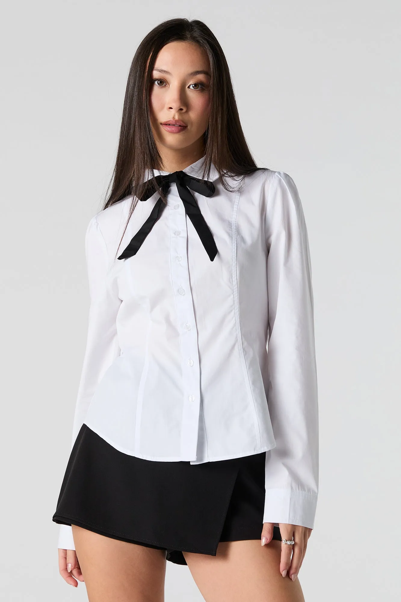 Button-Up Top with Tie