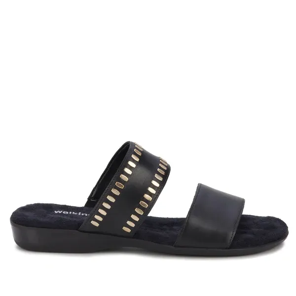 Camilla Sandal: Black Soft Leather I Walking Cradle