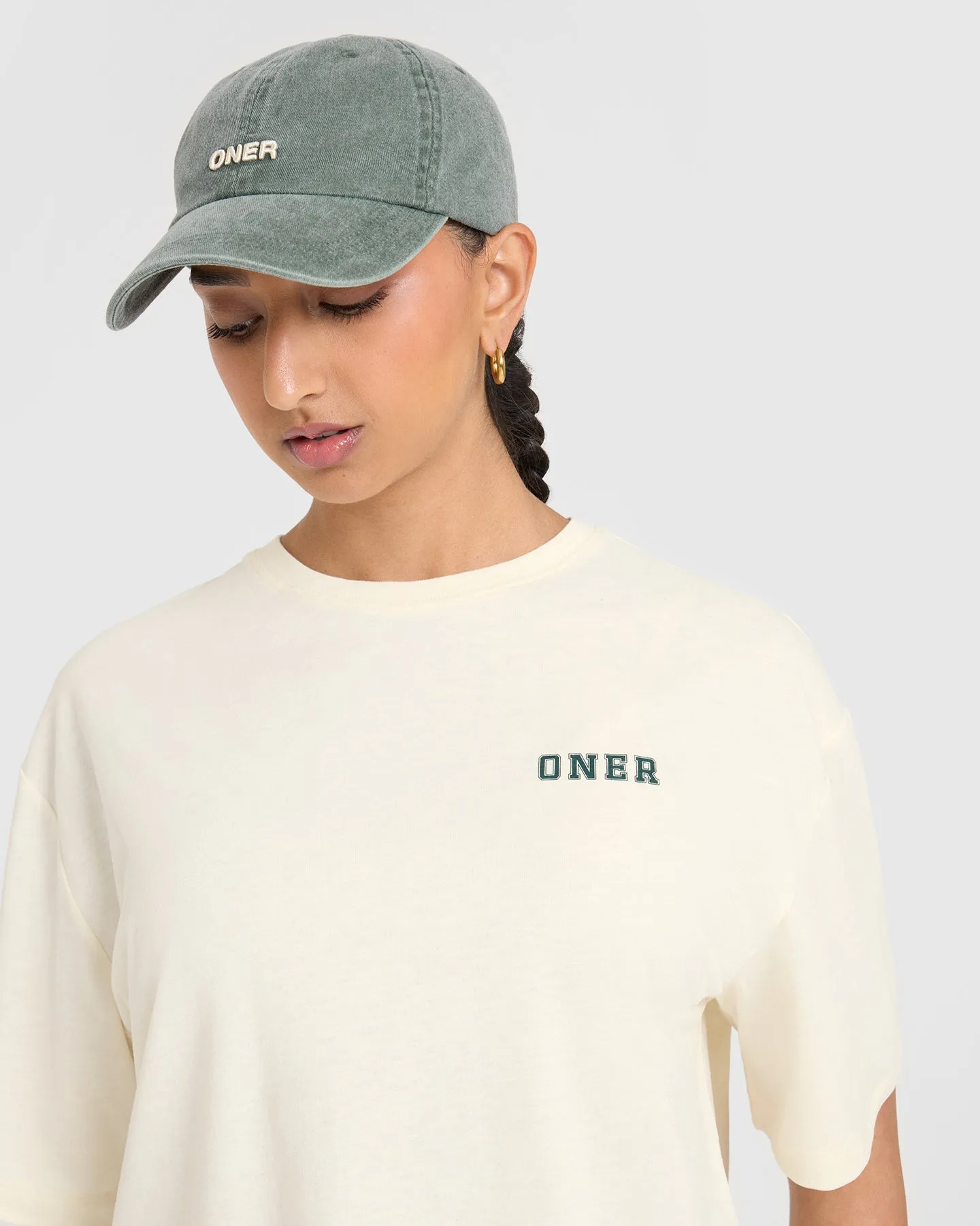 Classic Oversized Lightweight T-Shirt with Printed Logo | Off White