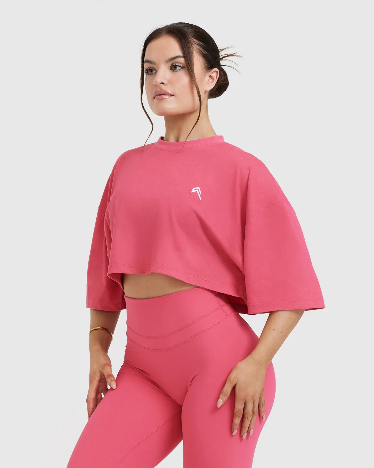 Classic Relaxed Crop Lightweight T-Shirt | Velvet Pink