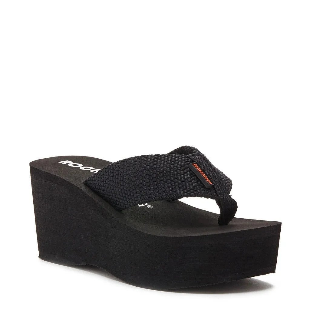 Crush Black Webbing Flip Flop