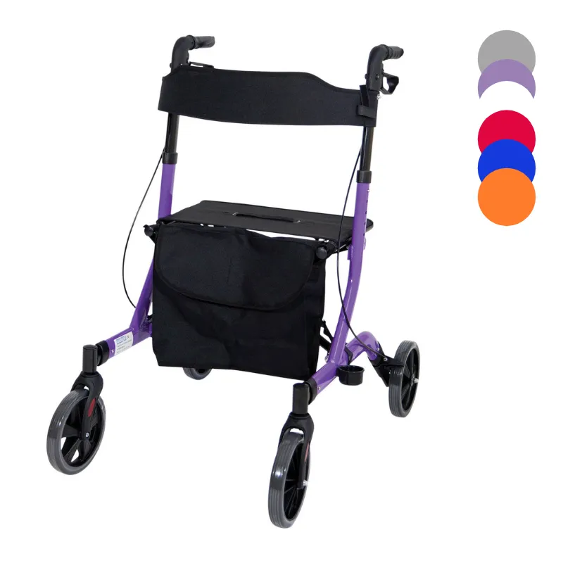 Deluxe Ultra Lightweight Folding 4 Wheeled Rollator/Walker