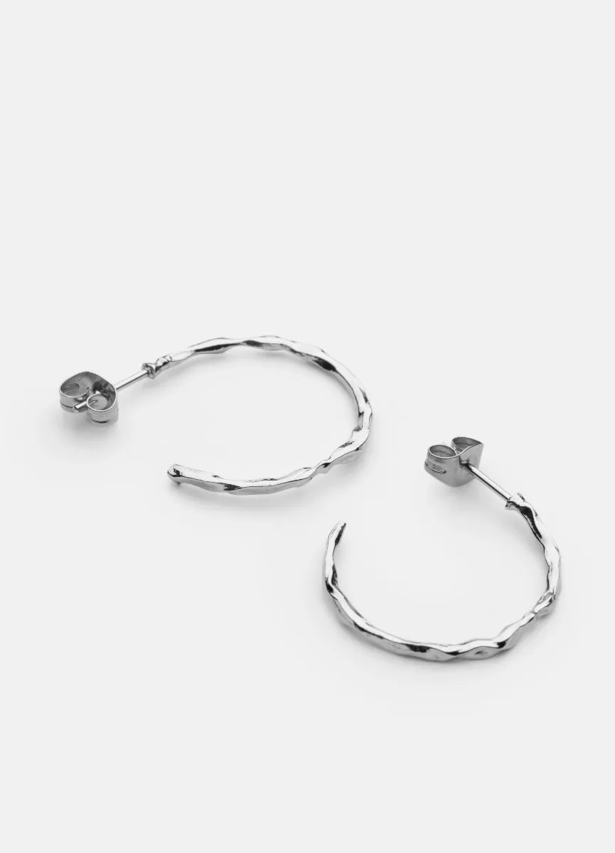 Earrings | Chunky Loop Petit | Silver Plated