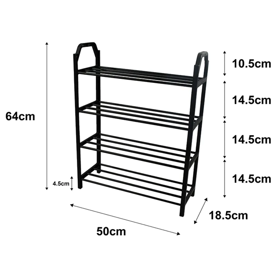 Freda 4 Tier Stackable Shoe Rack