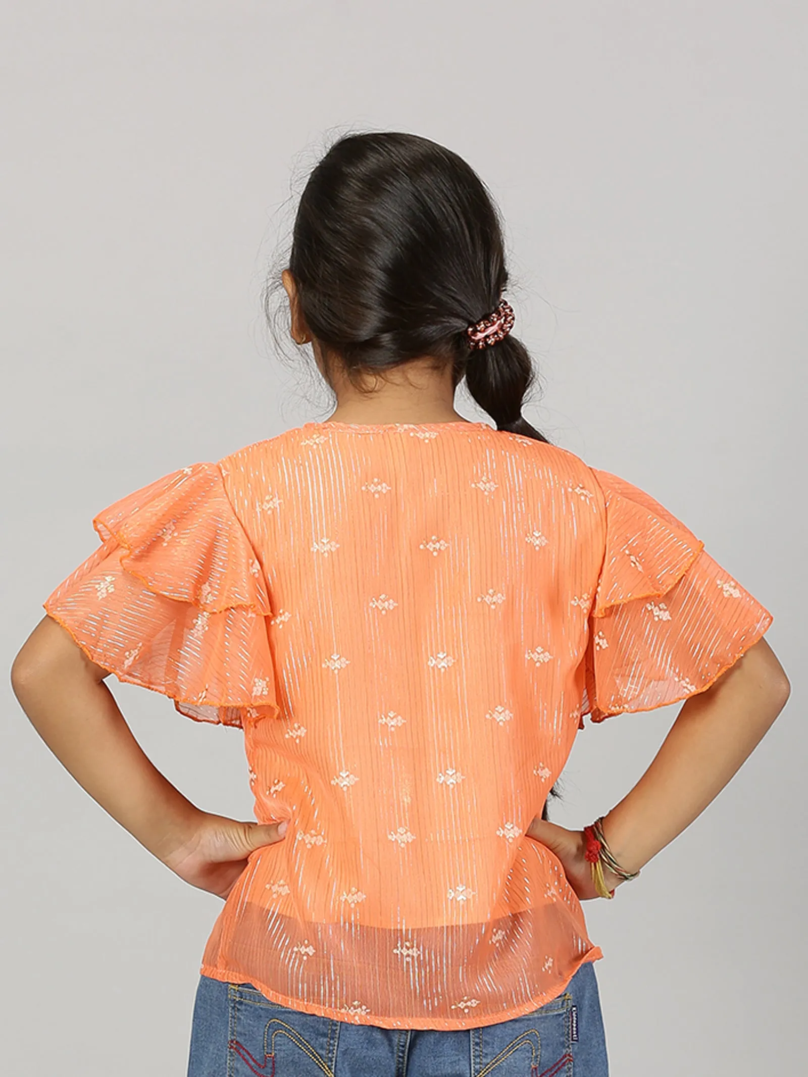 Girls Frill layered Sleeve Top