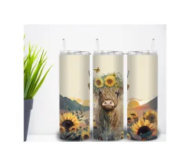 Highland Sunflowers 20 oz Tumbler