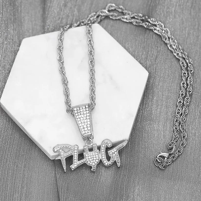 Hip Hop Fashion Letter Rhinestone Pendant