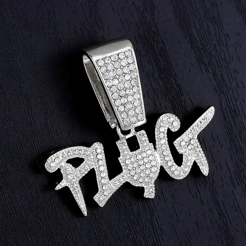 Hip Hop Fashion Letter Rhinestone Pendant