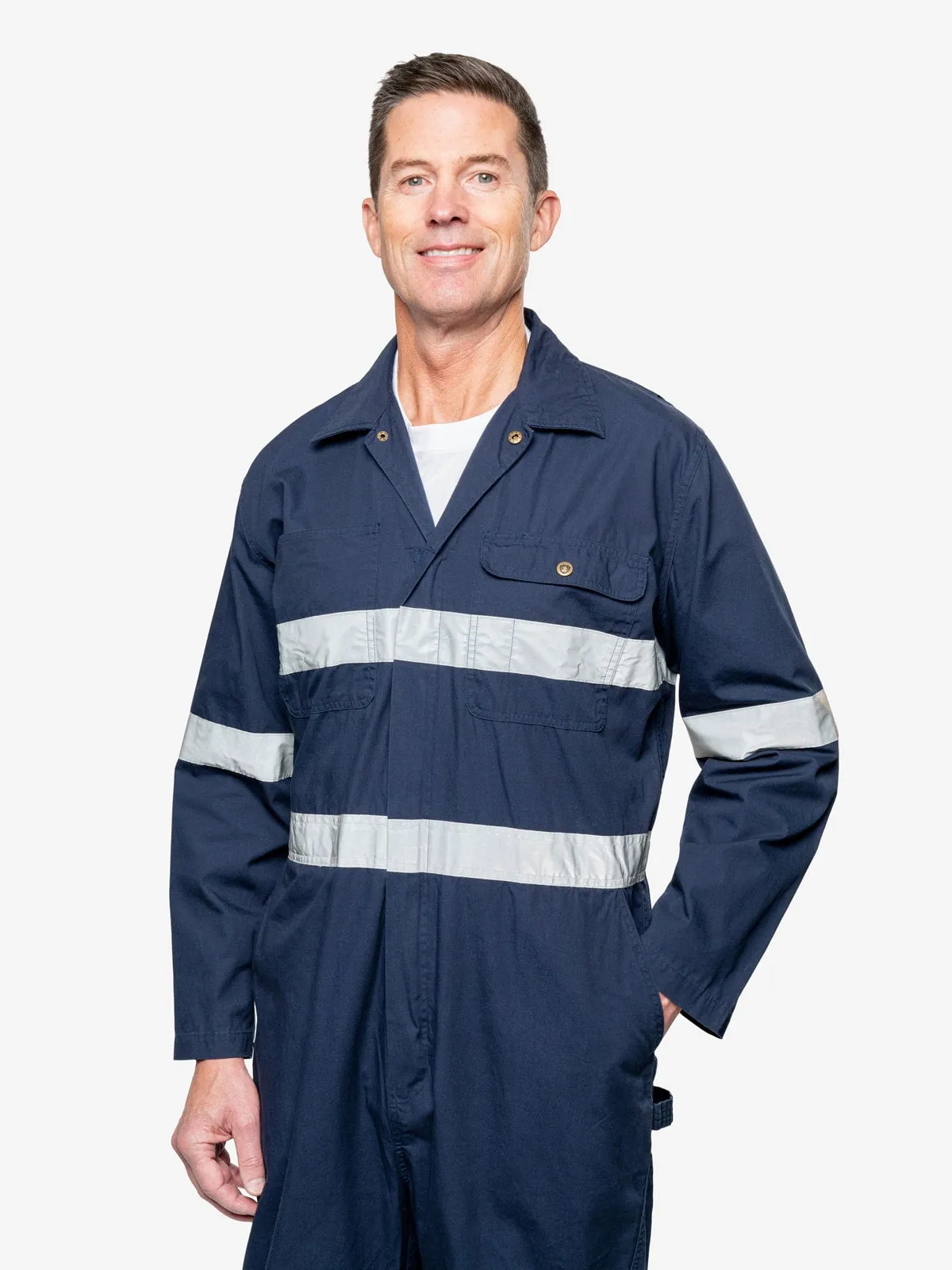 Insect Shield Men's Lightweight Cotton Coverall with Hi-Vis