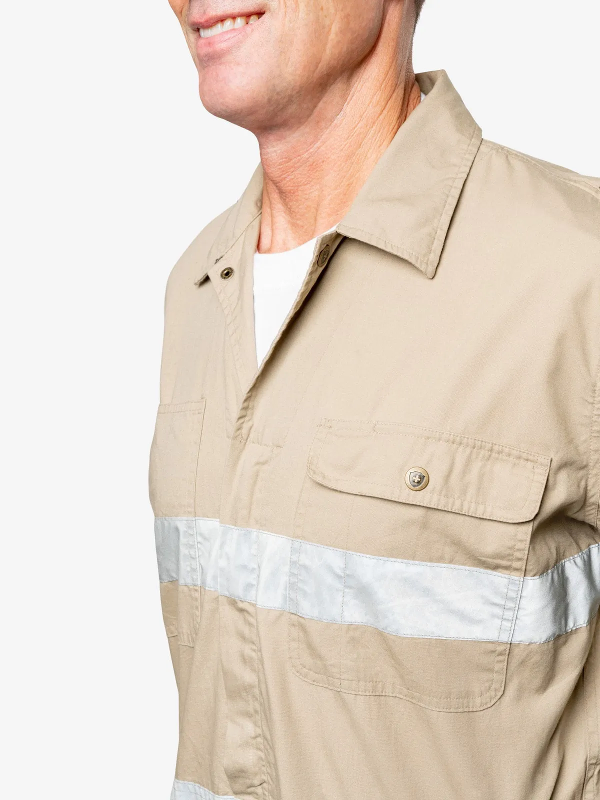 Insect Shield Men's Lightweight Cotton Coverall with Hi-Vis