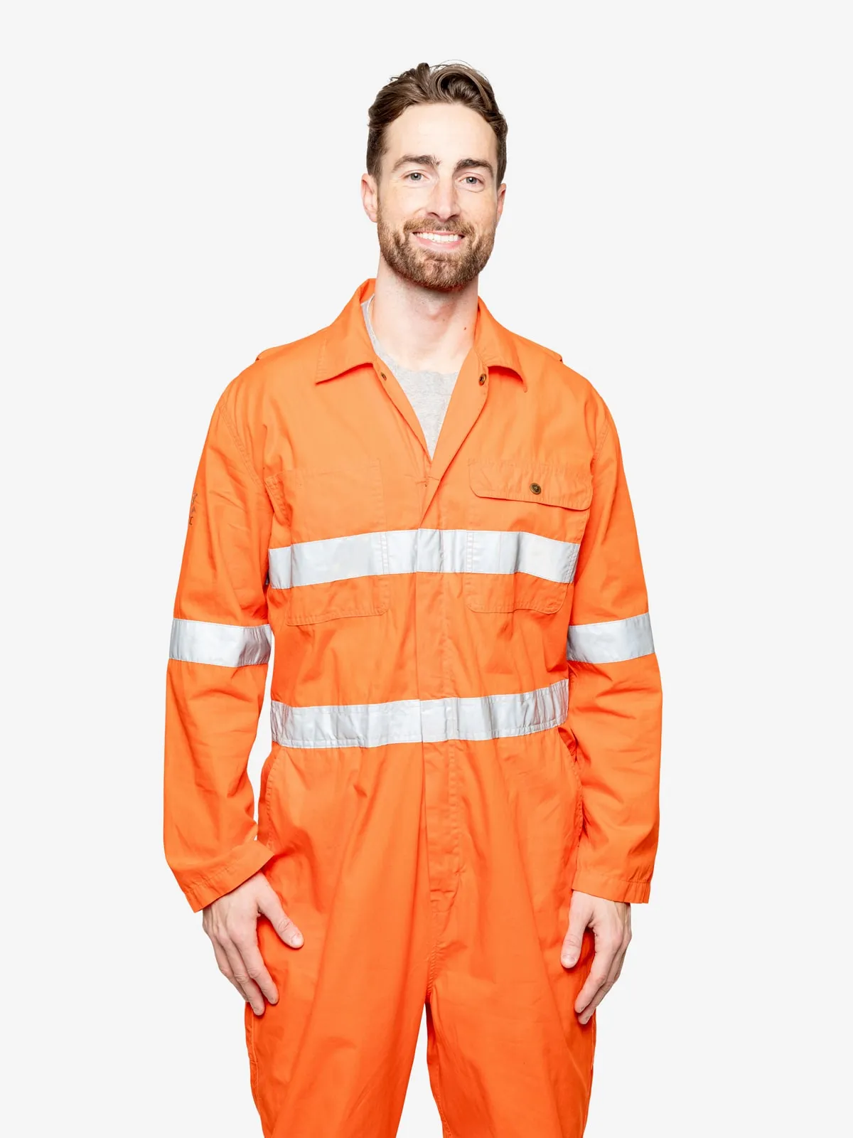 Insect Shield Men's Lightweight Cotton Coverall with Hi-Vis