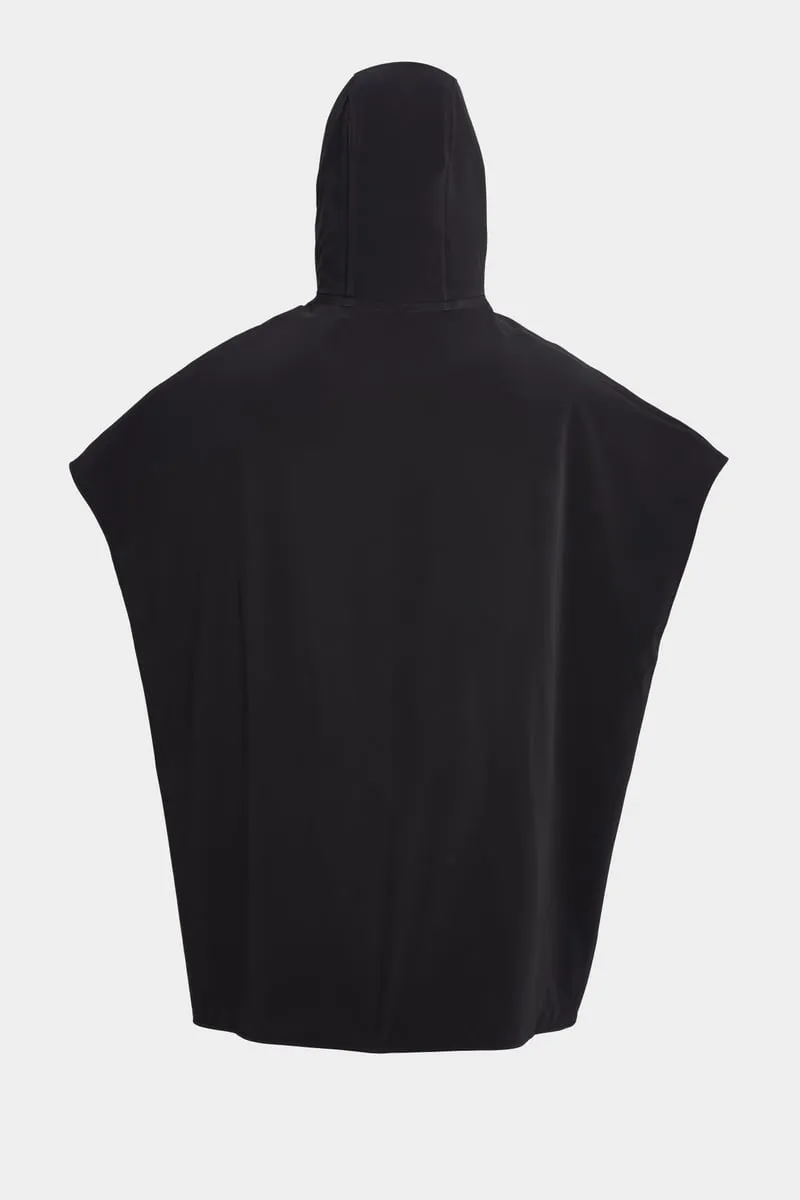 Lomma Matte Poncho Lightweight Zip Suede Black