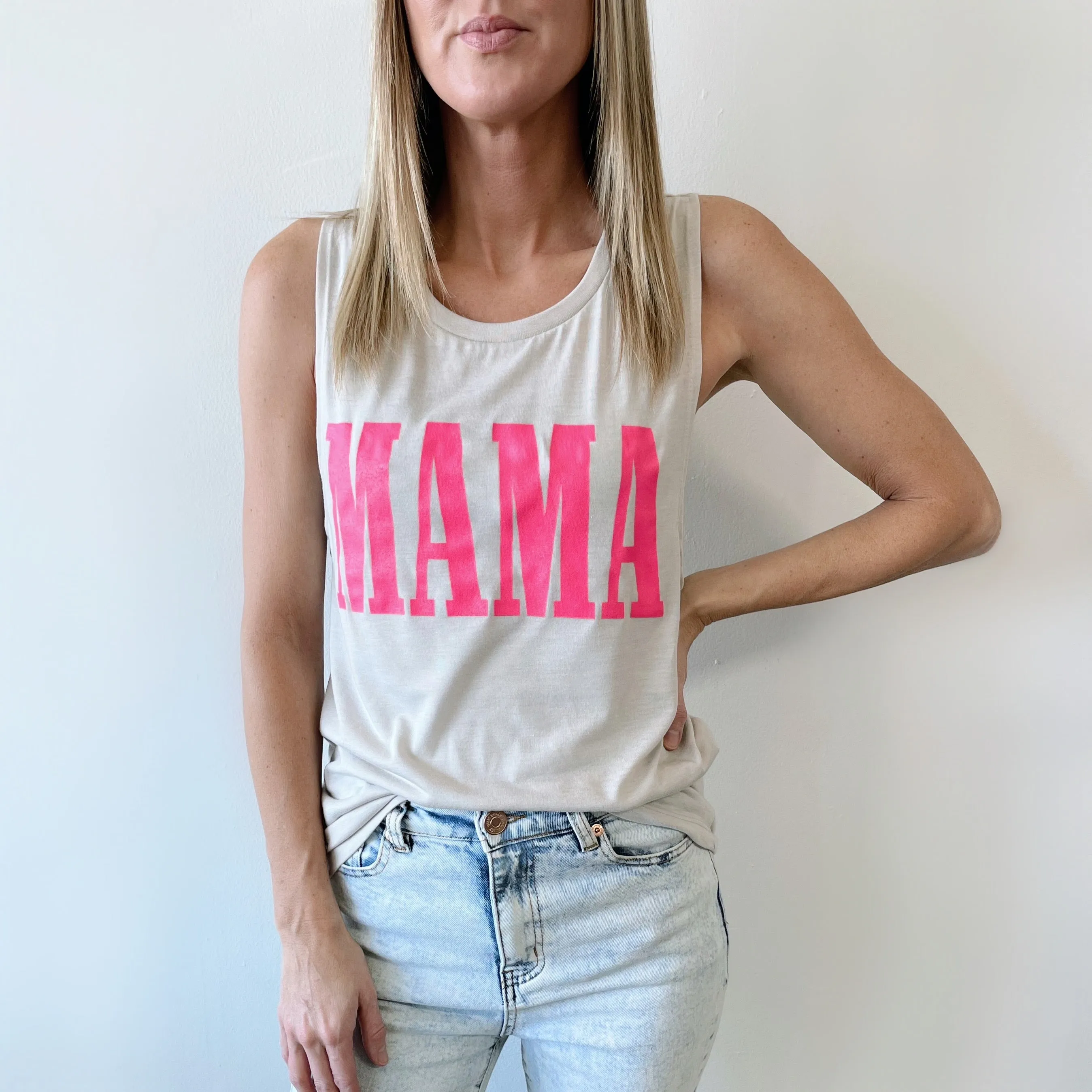 MAMA • Silver Scoop Tank