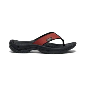 Men's Kona Leather Flip-Flop  |  Fired Brick/Black