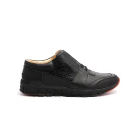 Men's Midnight Rider Black Leather Sneakers 01283-999