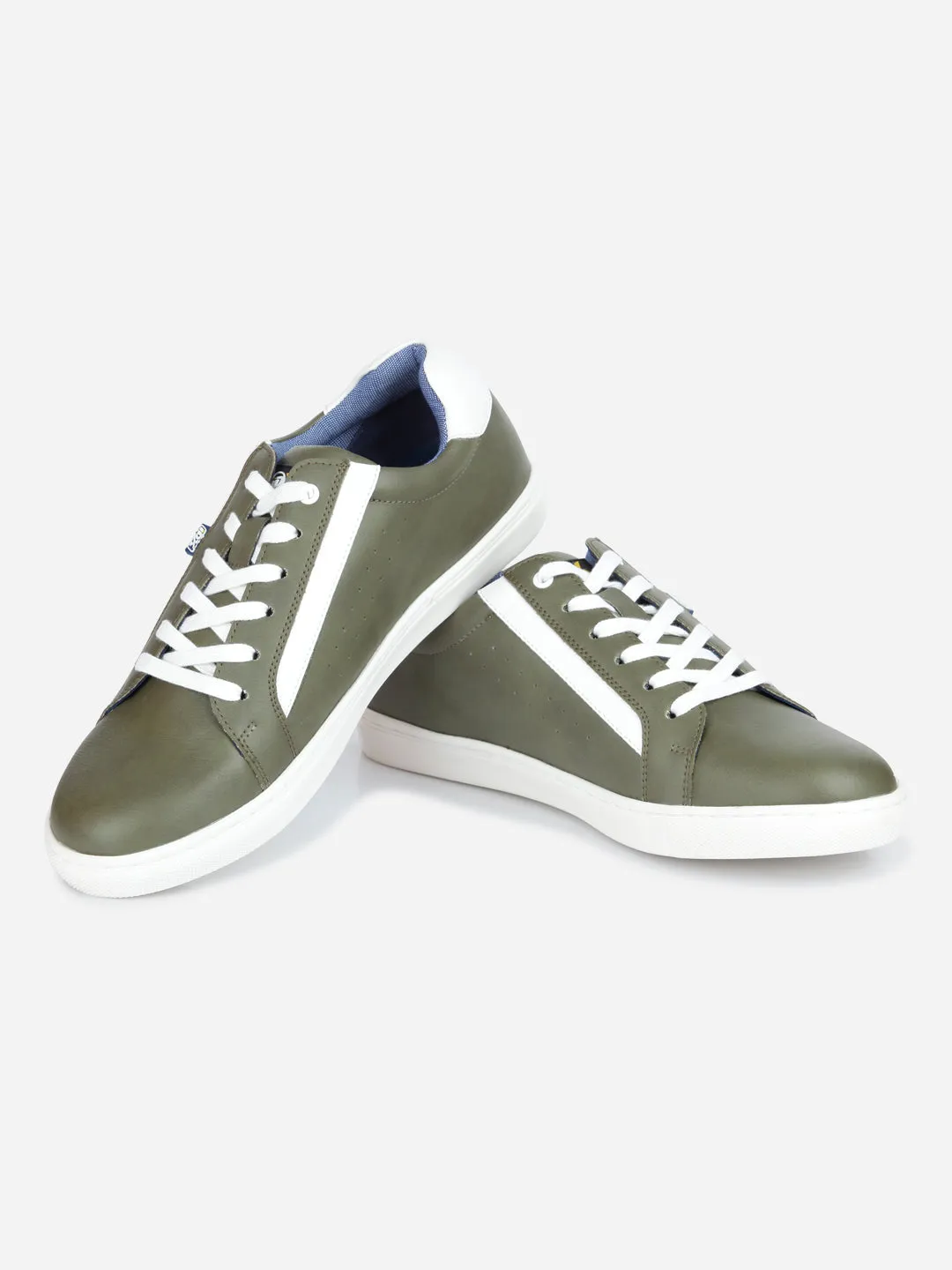 Men's Olive Lace Up Smart Casual Sneaker (IX1058)