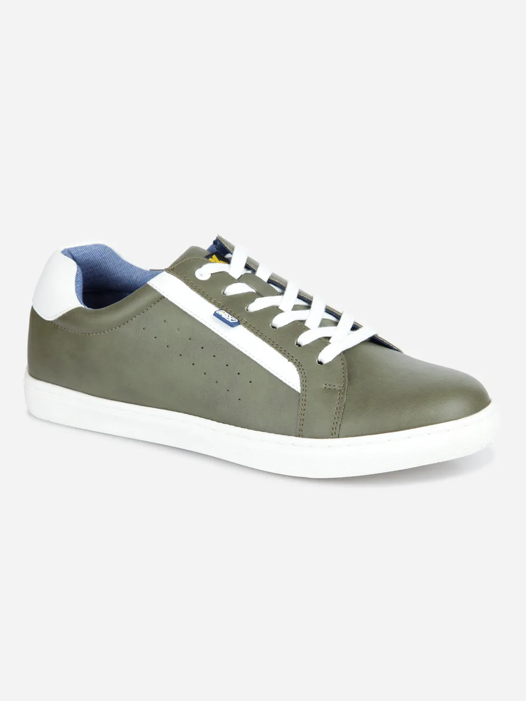 Men's Olive Lace Up Smart Casual Sneaker (IX1058)