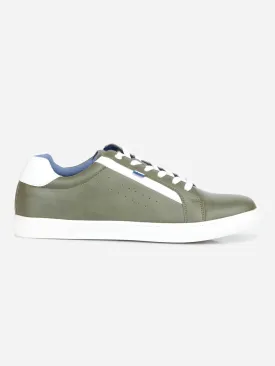 Men's Olive Lace Up Smart Casual Sneaker (IX1058)