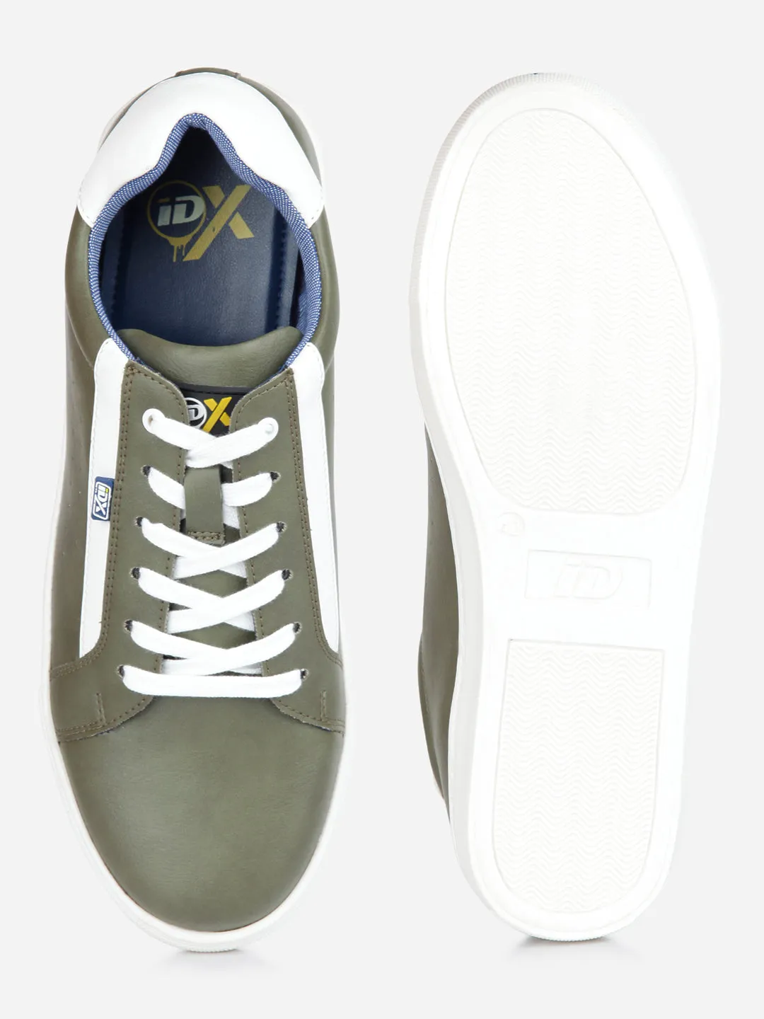 Men's Olive Lace Up Smart Casual Sneaker (IX1058)