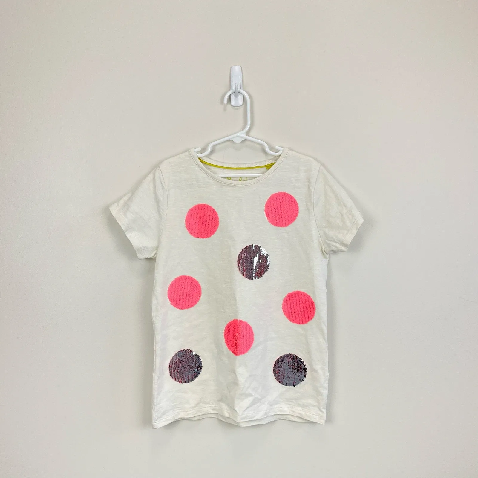 Mini Boden Sequin Flip Dot Tee 9-10