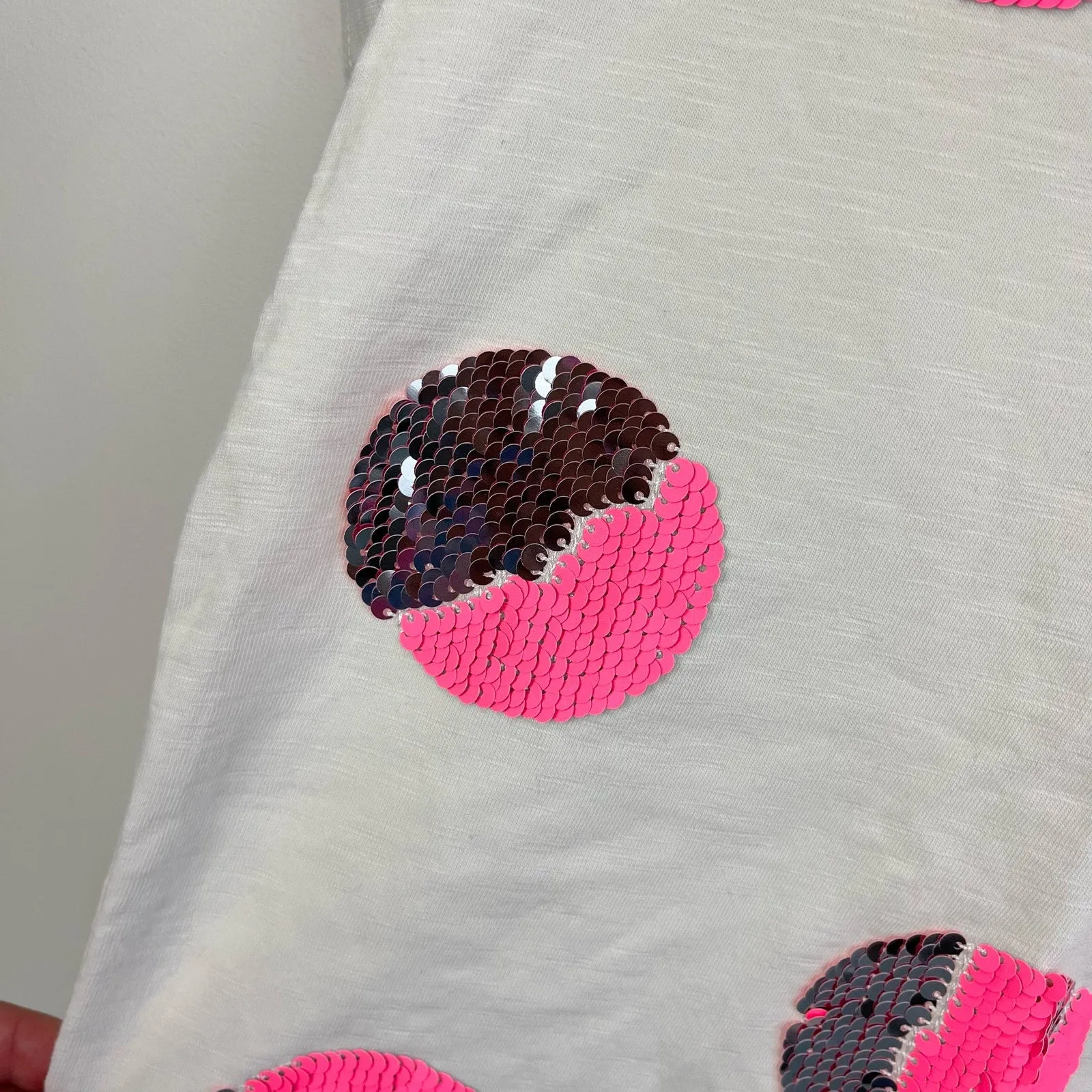 Mini Boden Sequin Flip Dot Tee 9-10