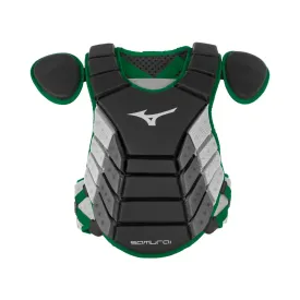 Mizuno Samurai Adult Catchers Chest Protector - 15" - Black / Green