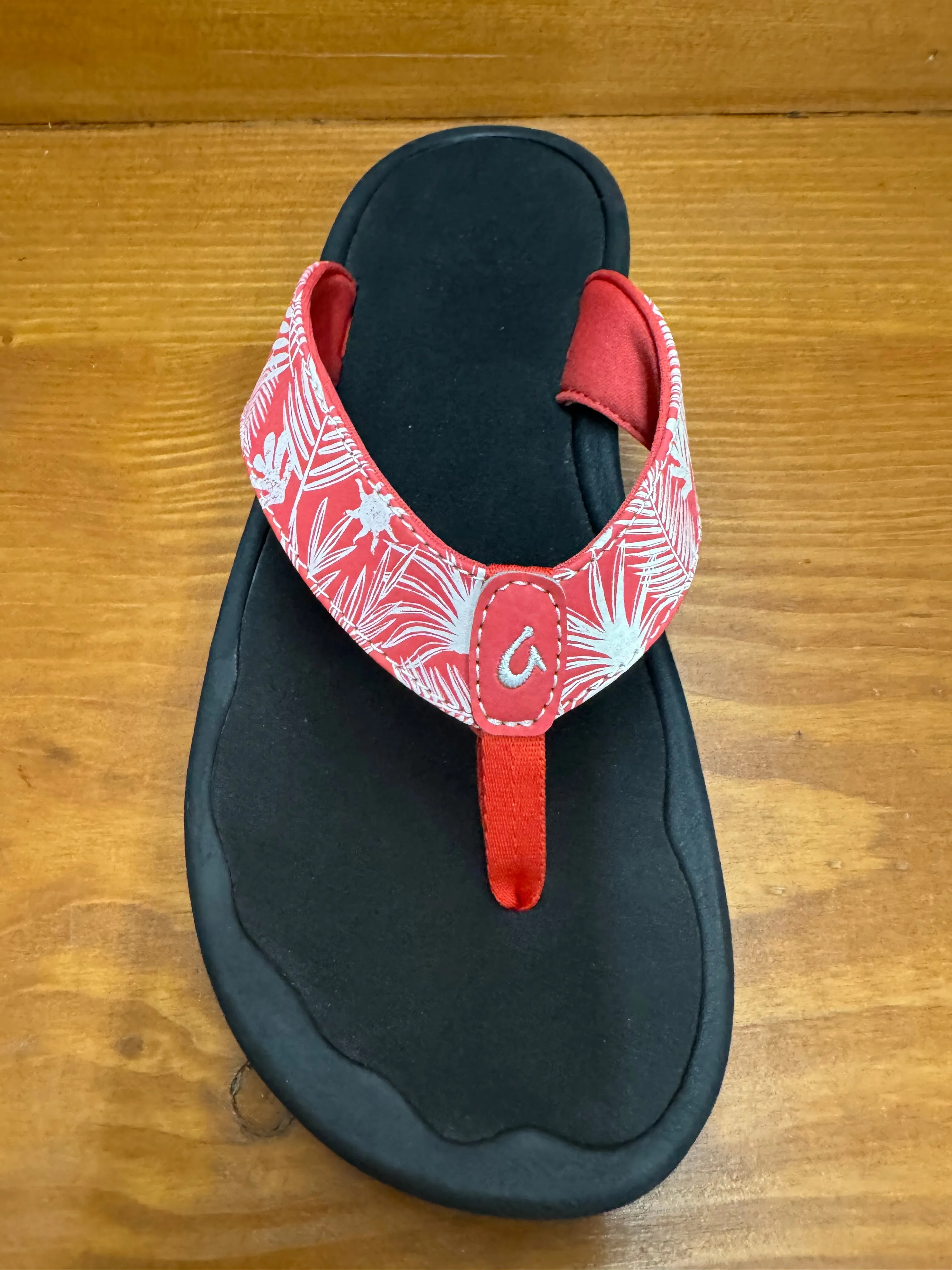 Olukai Ohana flip flop Lehua Flower/Onyx 20110-LFOX