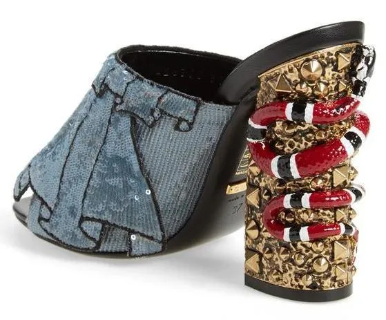 'Owen' Embellished Mules